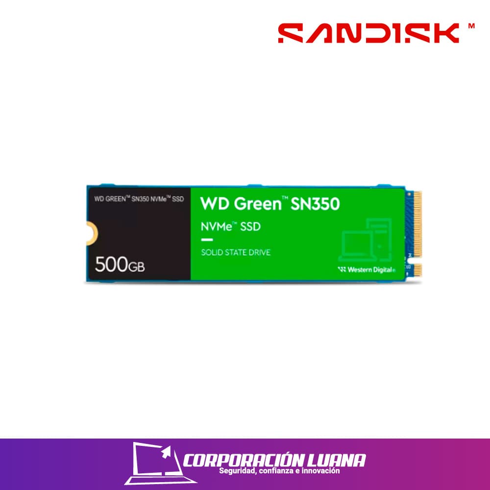 SSD WESTERN DIGITAL SN350 500GB ( WDS500G2G0C-00CDH0 ) GREEN | NVME