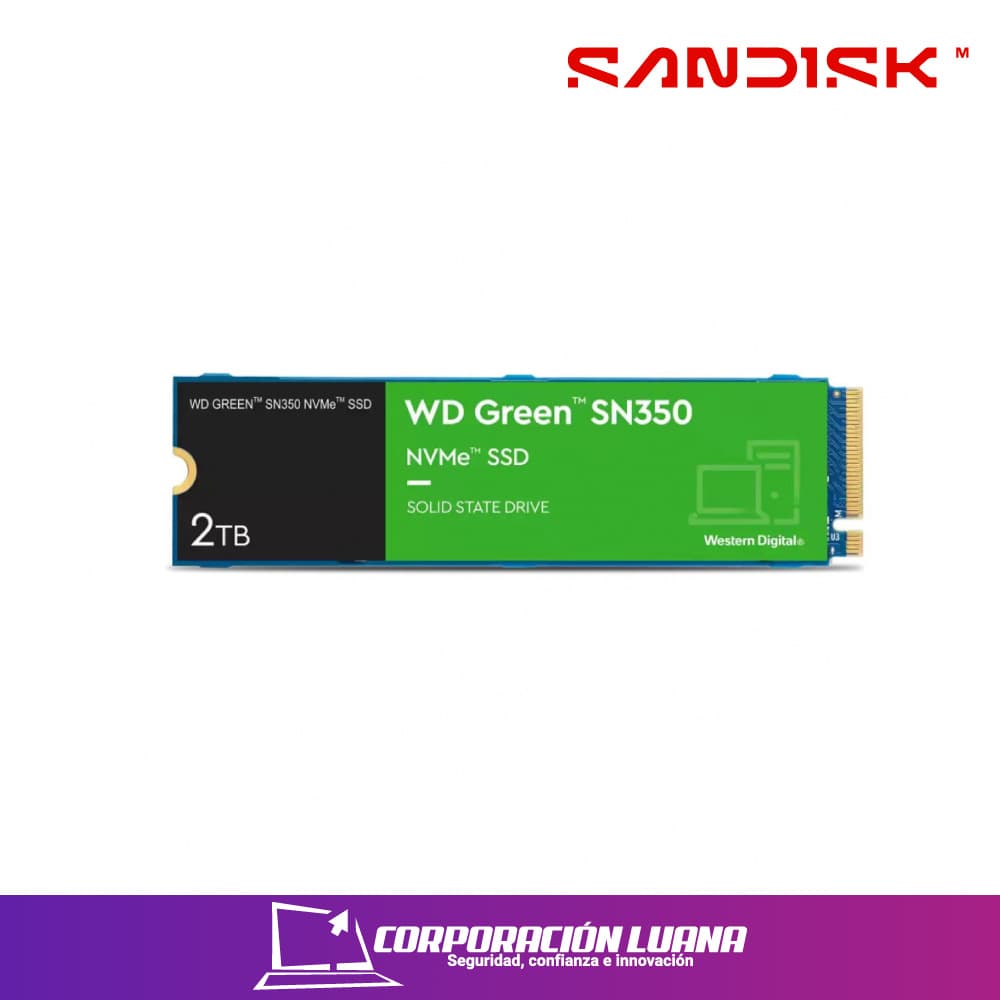 SSD WESTERN DIGITAL SN350 2TB ( WDS200T3G0C ) GREEN | NVME