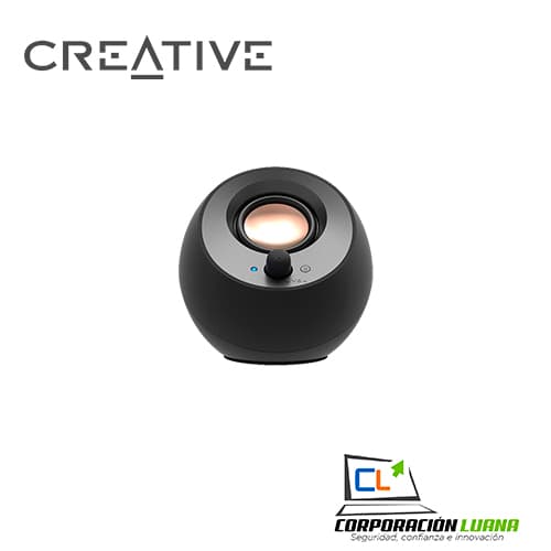 PARLANTE CREATIVE PEBBLE V3 ( 51MF1700AA000 ) NEGRO | 2.0 | 8W | BT - USB C - 3.5MM