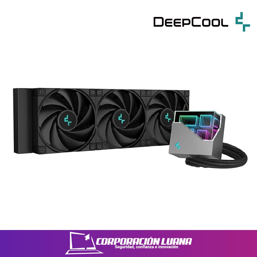 REFRIGERACION LIQUIDA DEEPCOOL LT720 ( R-LT720-BKAMNF-G-1 ) NEGRO | X3 COOLER | LED RGB