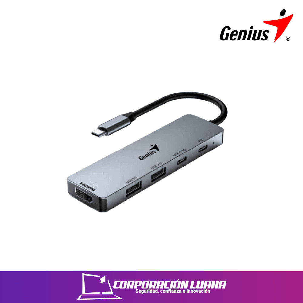HUB GENIUS UH-500 TYPE-C ( 31240003400 ) USB 3.0 | GREY