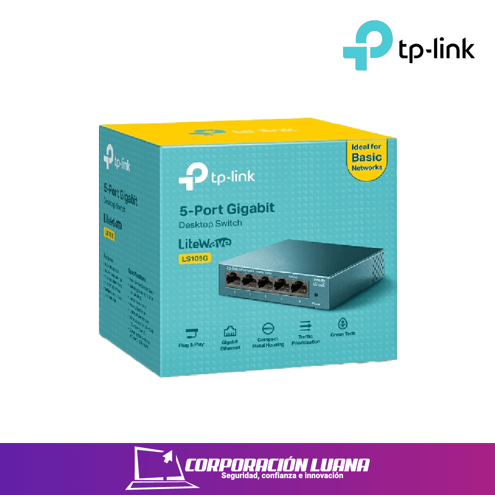 SWITCH TP-LINK 5 PUERTOS ( LS105G ) GIGABIT 10/100/1000