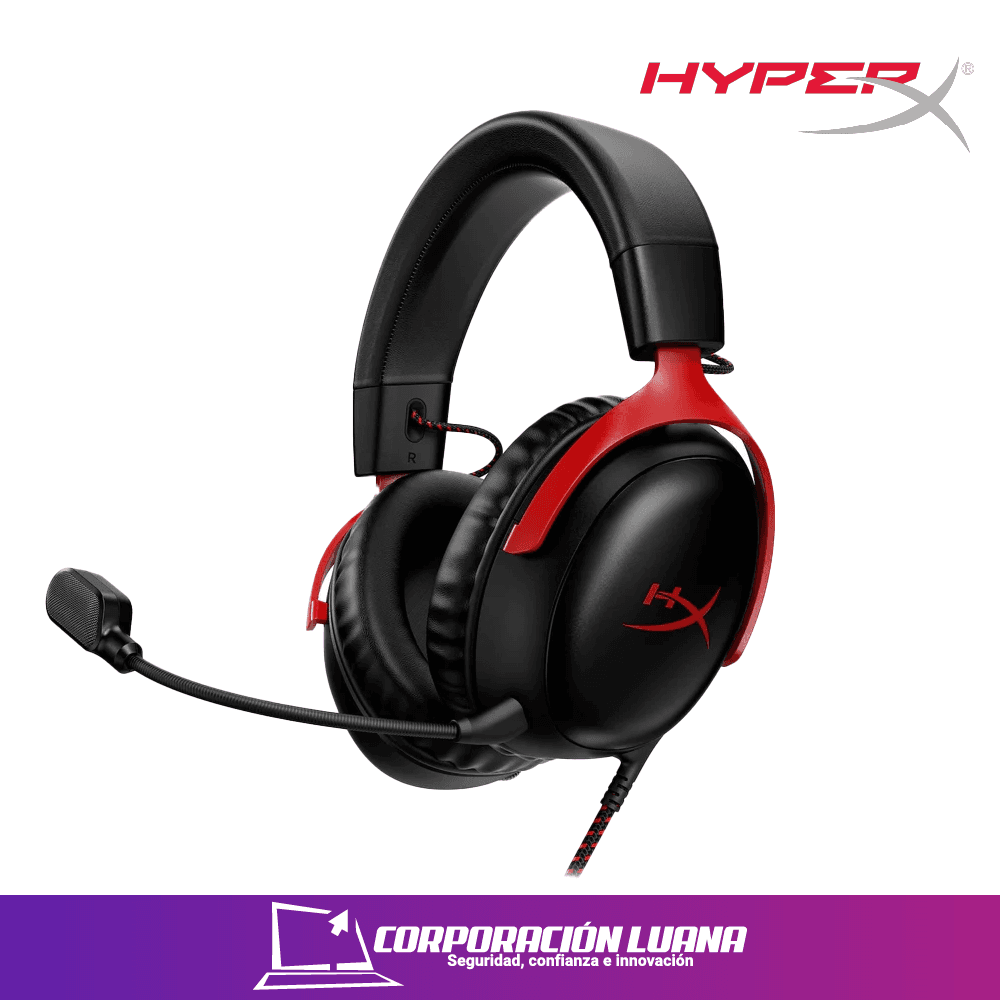 AUDIFONOS HYPERX CLOUD III SIGNATURE COMFORT ( N53169-001 ) NEGRO - ROJO | MULTI-PLATAFORM