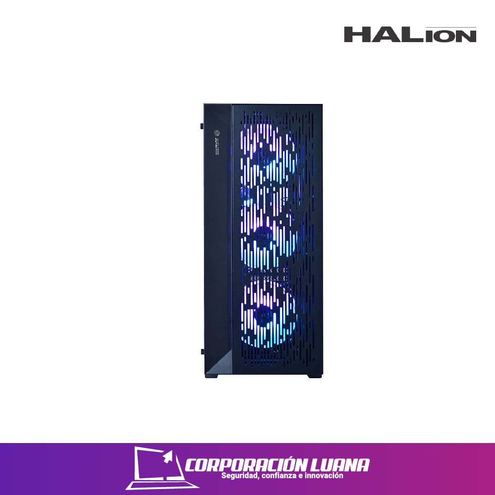 CASE GAMER HALION ( FOXTROT 02 ) S/FUENTE | X4 FAN | LED ARGB | NEGRO
