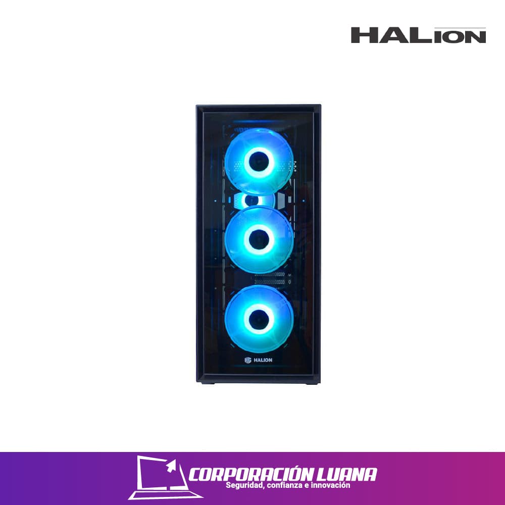 CASE GAMER HALION ( FOXTROT 05 ) S/FUENTE | X4 FAN | LED ARGB | NEGRO