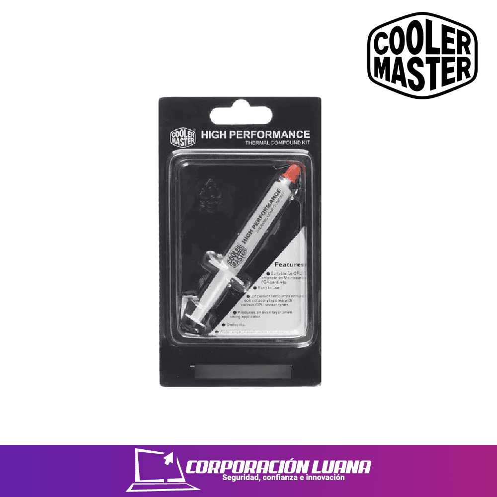 PASTA TERMICA COOLER MASTER HIGH PERFORMANCE RPD GREASE (HTK-002-U1) 0.8 (W/METER- °C) / 2G
