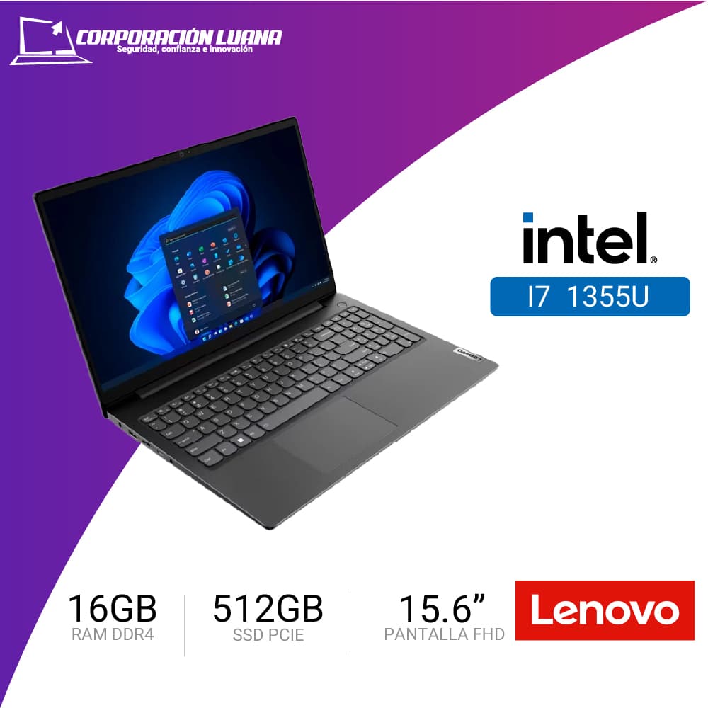 LAPTOP LENOVO V15 G4 INTEL I7 1355U ( V15 G4 IRU I7 ) RAM 16GB | SSD 512GB | 15.6" FHD | GRAFICA INTEGRADA | FREE OS