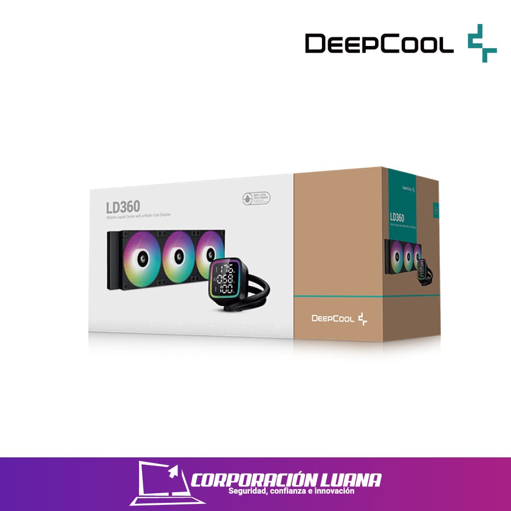REFRIGERACION LIQUIDA DEEP COOL LD360 ( R-LD360-BKMSN-G-1 ) X3 FAN | AMD/INTEL | PANTALLA - LED RGB