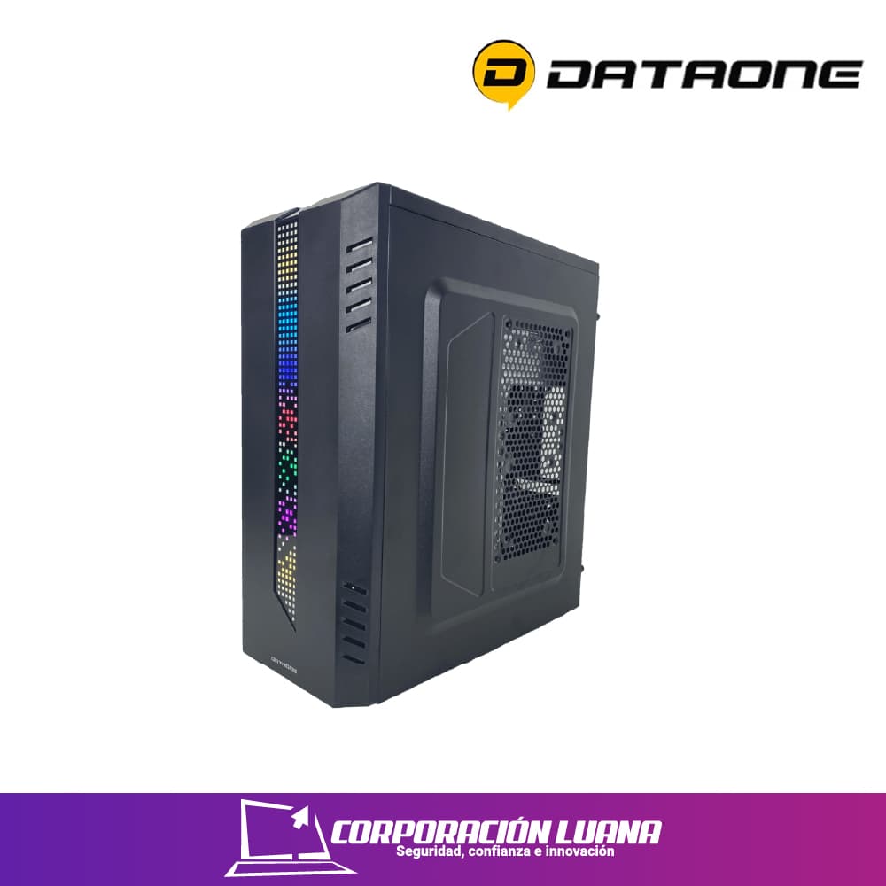 CASE DATAONE APOLO ( APOLO431 ) C/FUENTE 600W NEGRO | LED RGB