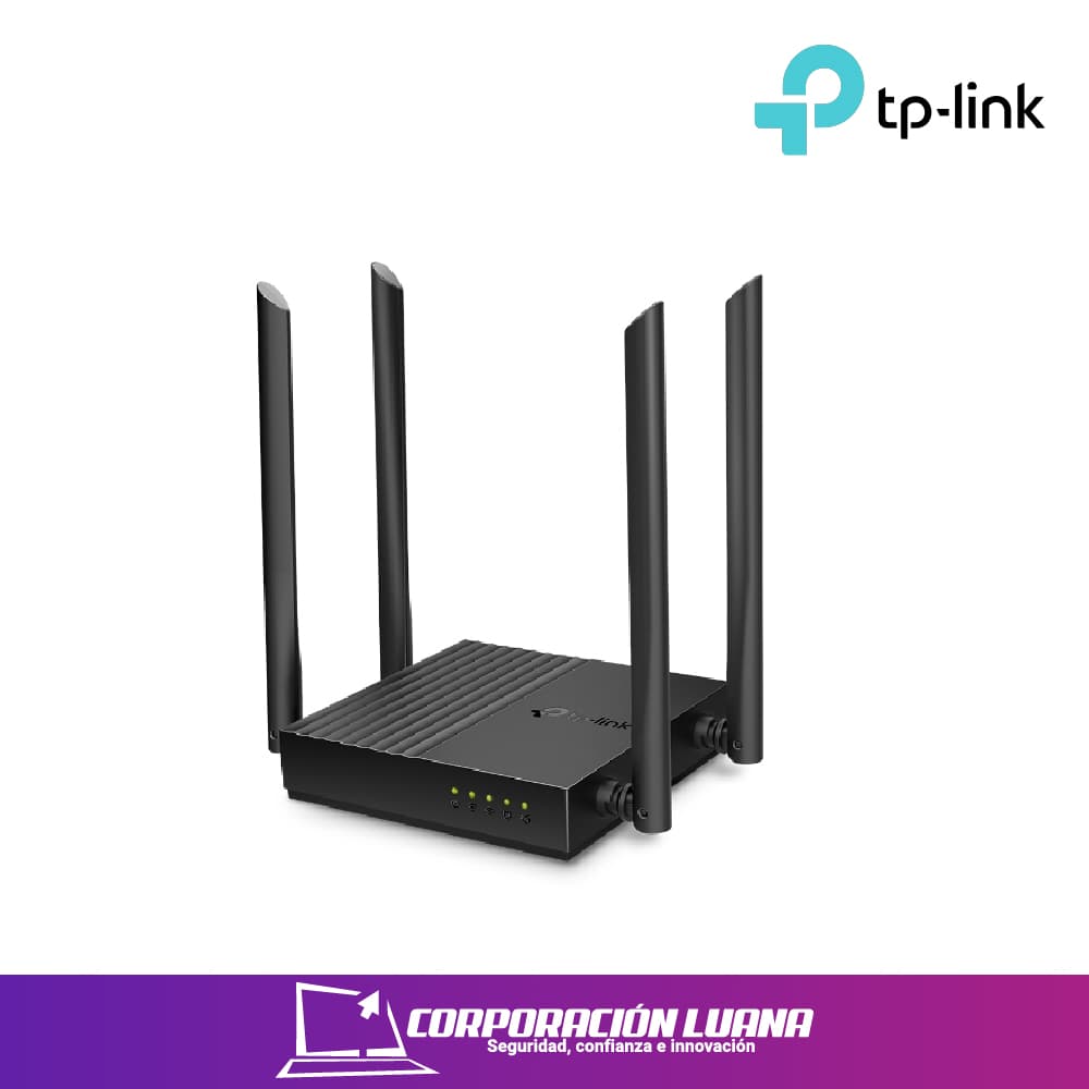 ROUTER INALAMBRICO TP-LINK ARCHER C64 AC1200 DOBLE BANDA WIFI 4 ANTENAS 2.4 GHZ / 5GHZ PUERTOS LAN  GIGABITE
