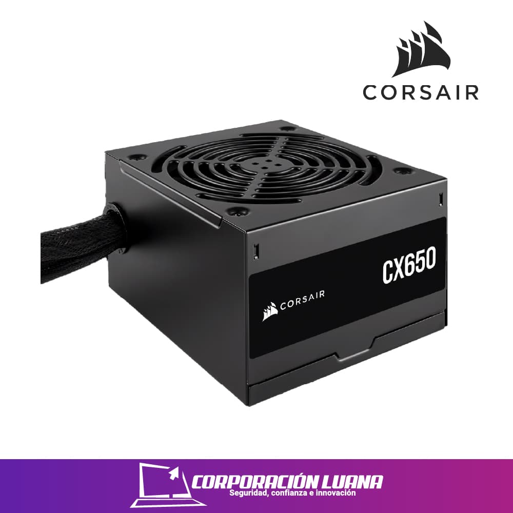 FUENTE DE PODER CORSAIR CX SERIES 650W ( CX650 ) BRONZE | NEGRA