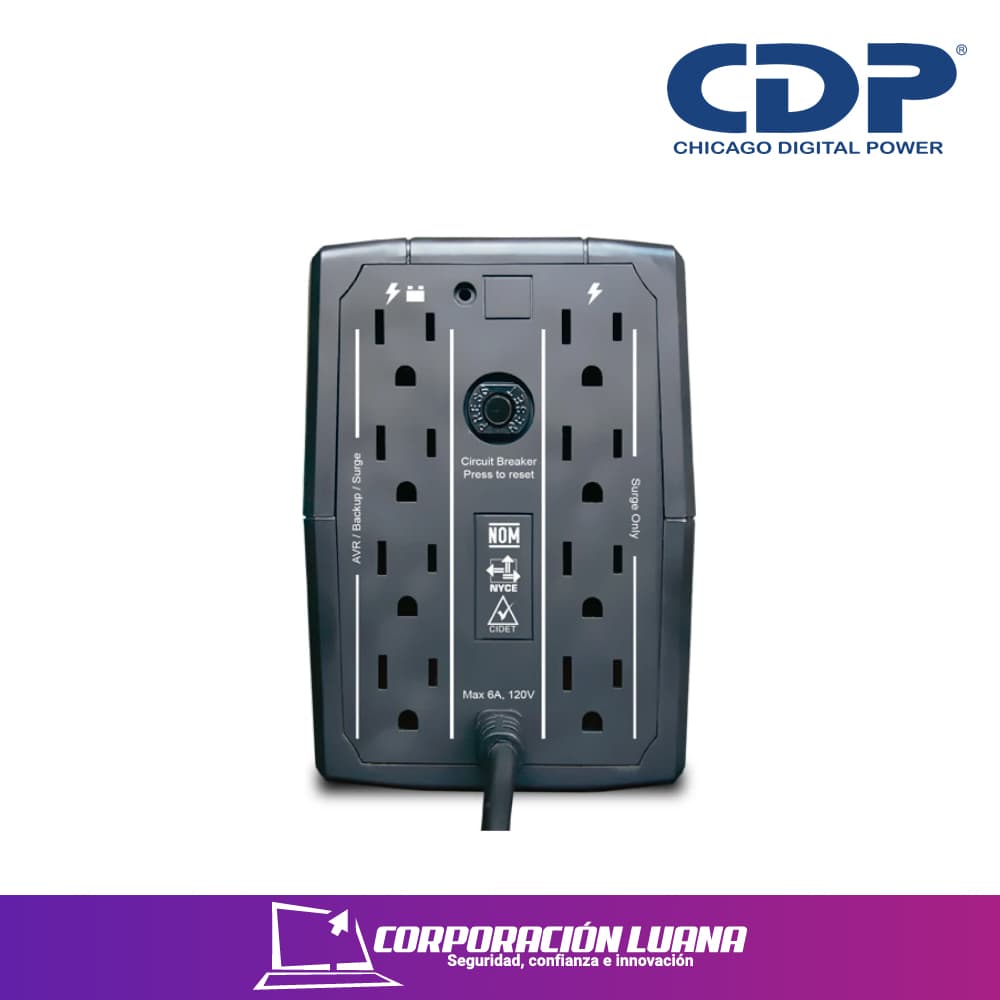 UPS CDP INTERACTIVO 508I ( R-UPR-508I ) 500VA - 250W | 220V 8 TOMAS
