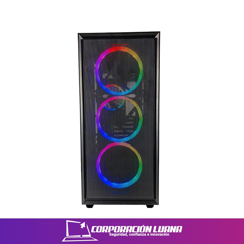 CASE GAMING GAMEMAX STORM BK MALLA ( STORM BK ) S/FUENTE | V/TEMPLADO | 4 FAN ARGB