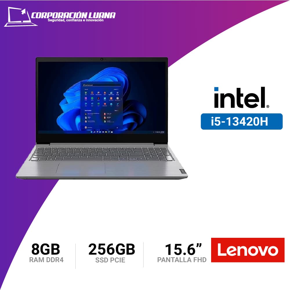 LAPTOP LENOVO V15 G4 INTEL CORE I5 13420H ( V15-G4 IRU ) RAM 8GB DDR4 | SSD 256GB | 15.6" FHD | INTEGRADO | FREE OS
