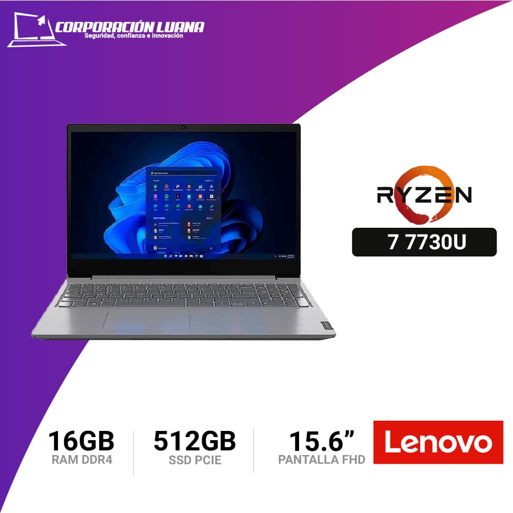 LAPTOP LENOVO V15 G4 AMD RYZEN 7 7730U ( 82YY002YLM ) RAM 16GB DDR4 | SSD 512GB | 15.6" FHD | FREE OS