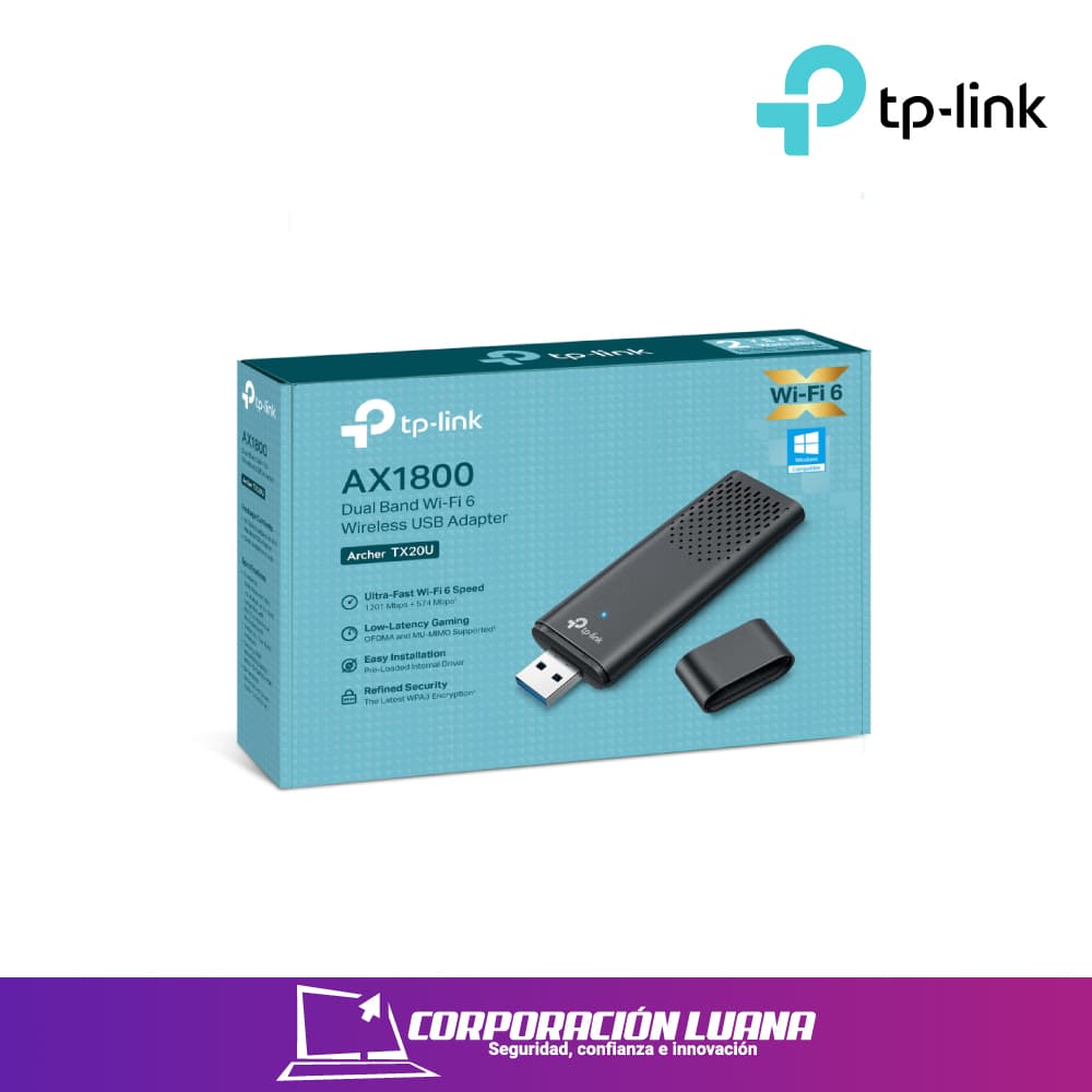 ADAPTADOR TP-LINK ARCHER AX1800 ( TX20U ) WI-FI 6 | SIN ANTENAS