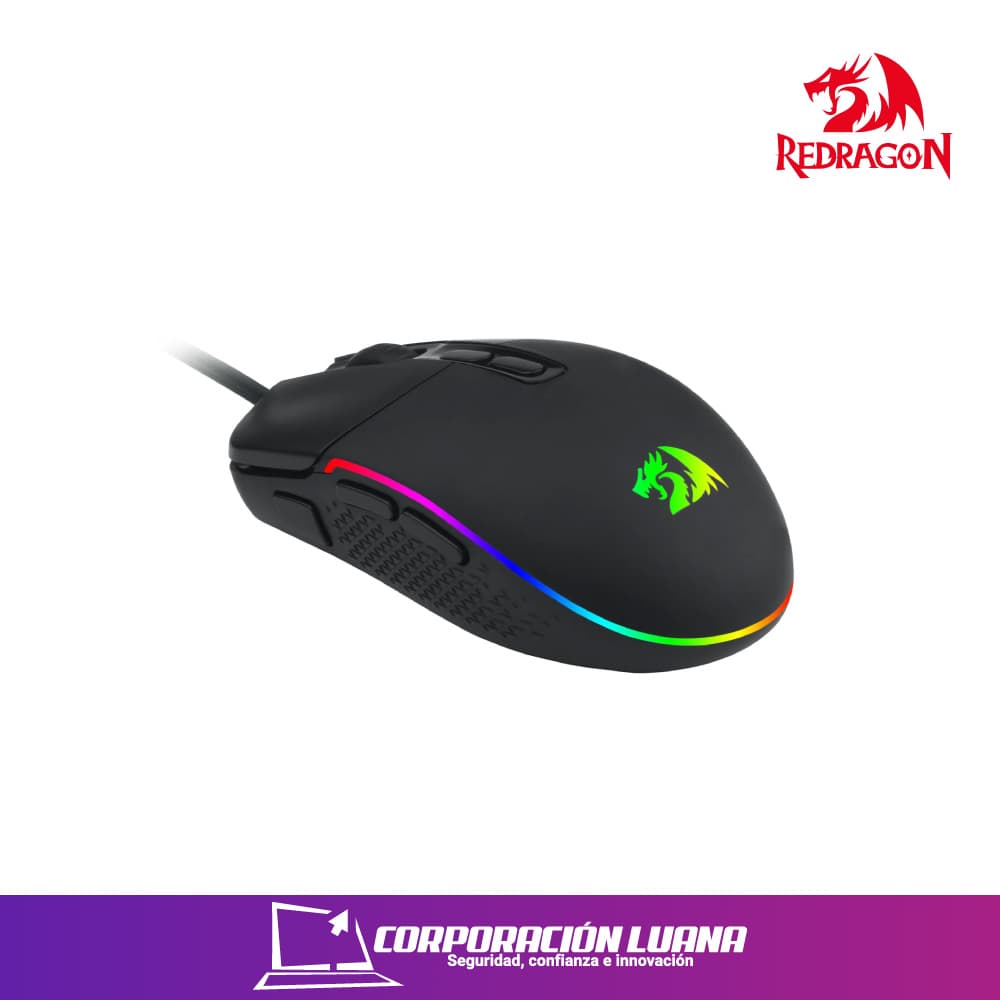 MOUSE GAMER REDRAGON INVADER ( M719-RGB ) USB | 10000 DPI | RGB CHROMA | NEGRO