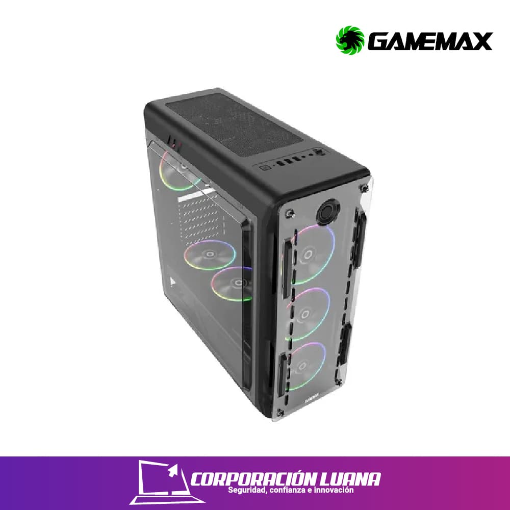 CASE GAMER GAMEMAX OPTICAL G510 ( MFG.G510 ) S/FUENTE | X4 FANES | LED RGB