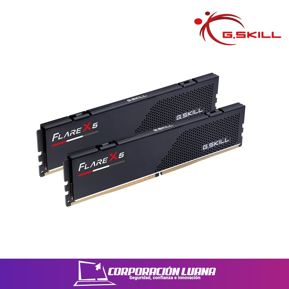 MEMORIA RAM GSKILL FLARE X5 32GB (2X16GB) 6000 MTS ( F5-6000J3636F16GX2-FX5 ) DDR5 | CL36 | AMD EXPO - INTEL XMP