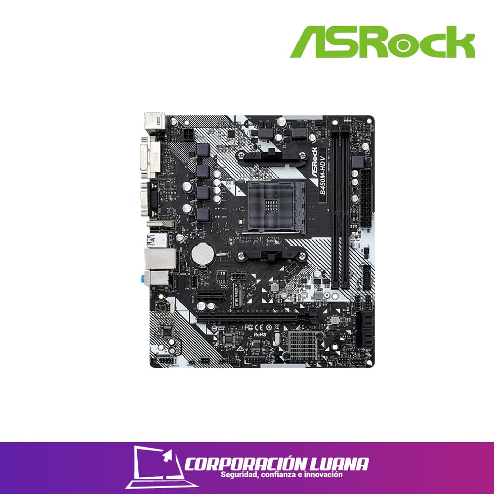 MOTHERBOARD ASROCK B450M HDV R4.0 ( 90-MXB9N0-A0UAYAZ ) DDR4 |AM4