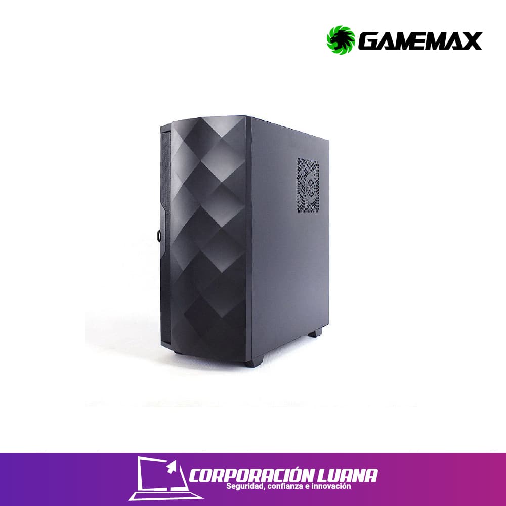 CASE GAMEMAX DIAMOND ( COC BK ) S/FUENTE | PANEL TEMPLADO | 1 FAN ARGB | NEGRO | LED ARGB