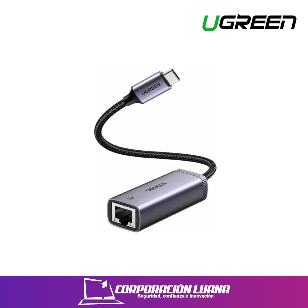 UGREEN USB-C3.1 TO ETHERNET 10/100/1000MBPS ( 40322 ) ALUMINIO CASE