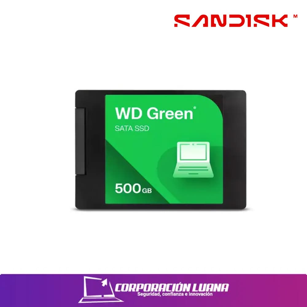 SSD SATA WESTERN DIGITAL 500GB ( WDS500G5G0A-00CPT0 ) VERDE | LECTURA 545 MBS