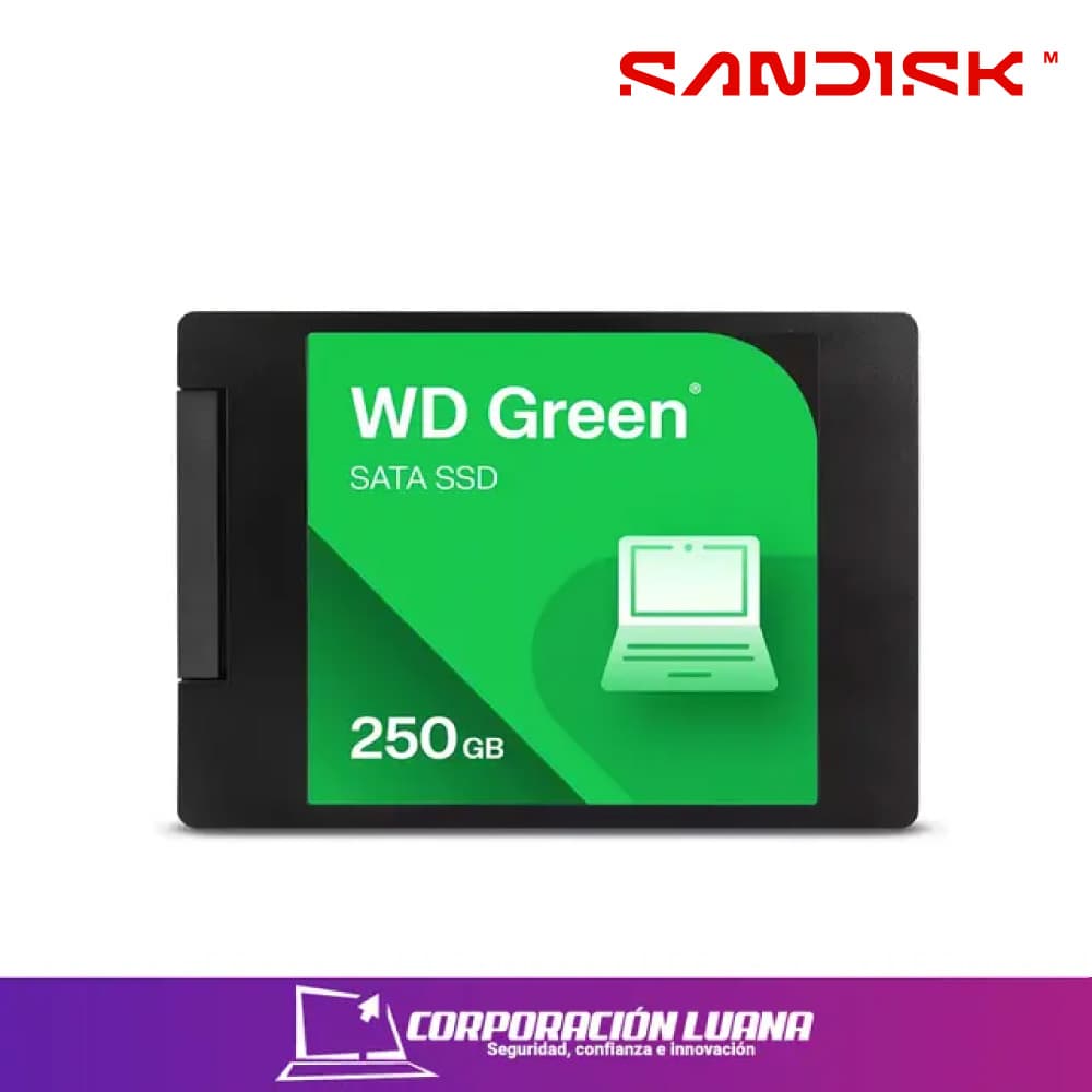 SSD WESTERN DIGITAL 250GB SATA ( WDS250G5G0A ) VERDE | 2.5" | 545 MBS