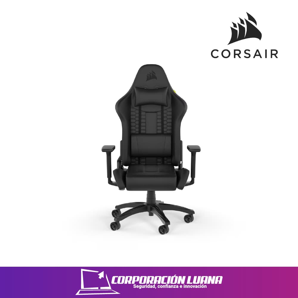 SILLA GAMER CORSAIR TC100 LEATHERETTE ( CF-9010050-WW ) NEGRO NEGRO | POLIPIEL | RECLINABLE