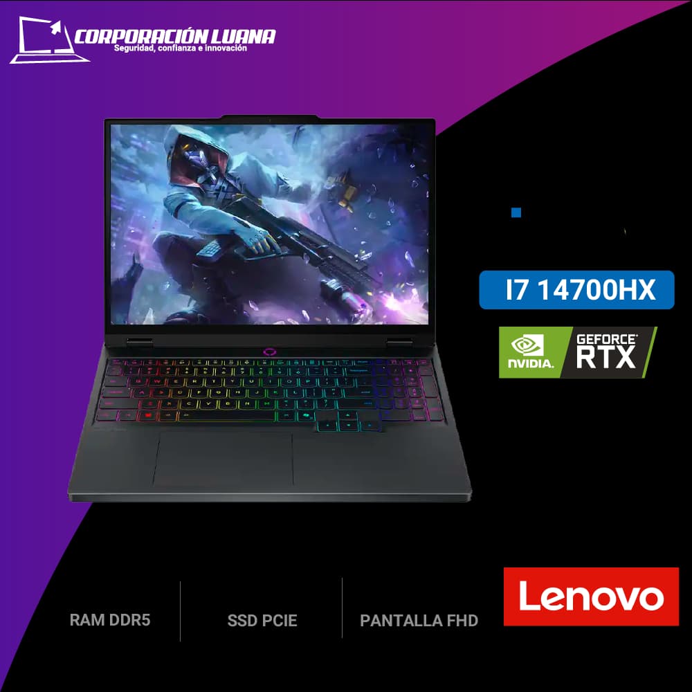 LAPTOP LENOVO LEGION 5 15IRX10 IA INTEL CORE I7 14700HX ( 83LY00PDLM ) RAM 32GB DDR5 | SSD 1TB | 15.1 WQXGA OLED | RTX 5070 | FREE OS