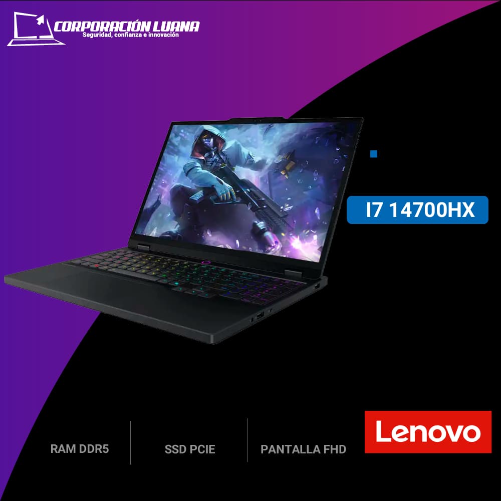 LAPTOP LENOVO LEGION 5 15IRX10 IA INTEL CORE I7 14700HX ( 83LY00PDLM ) RAM 32GB DDR5 | SSD 1TB | 15.1 WQXGA OLED | RTX 5070 | FREE OS