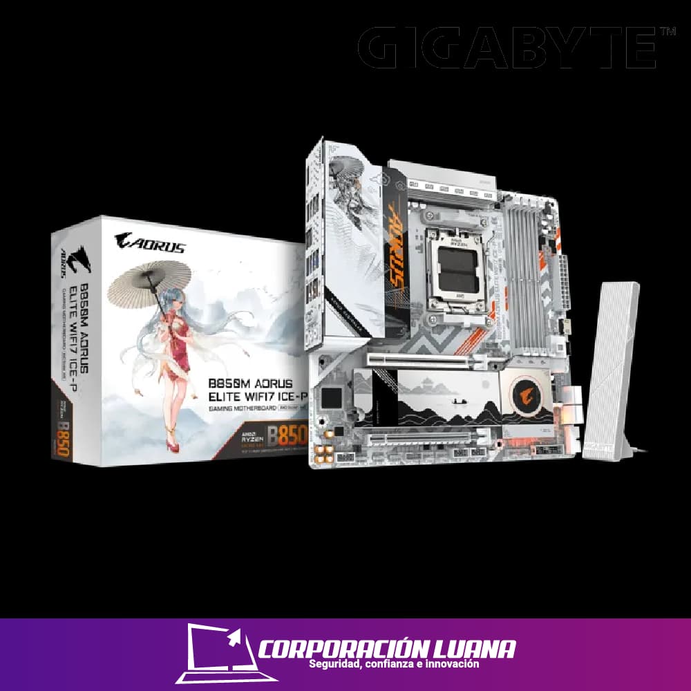 MOTHERBOARD GIGABYTE B850M AORUS ELITE WIFI 7 ICE ( 9MB85ME7P-00-G1 ) DDR5 | AM5