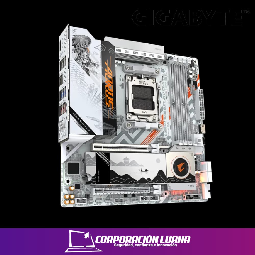 MOTHERBOARD GIGABYTE B850M AORUS ELITE WIFI 7 ICE ( 9MB85ME7P-00-G1 ) DDR5 | AM5