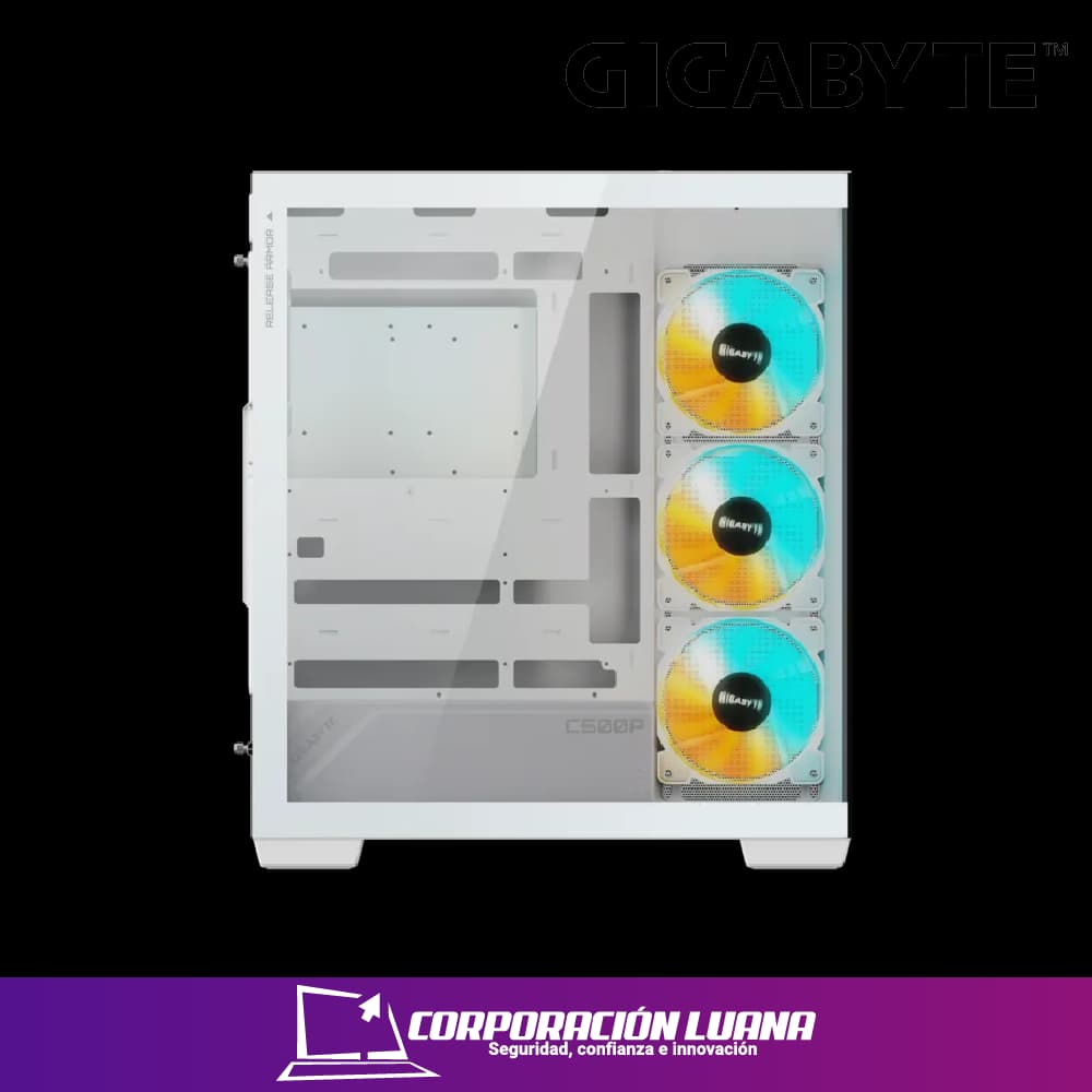 CASE GIGABYTE C500 PANORAMIC STEALH ICE ( C500 ST-ICE ) S/FUENTE | 4 COOLER ARGB