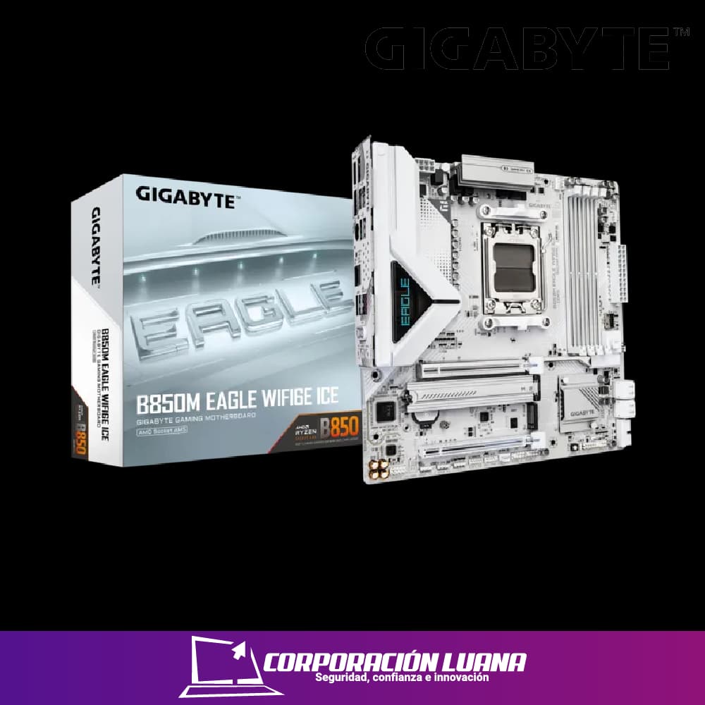 MOTHERBOARD GIGABYTE B850M EAGLE WIFI 6E ICE ( 9MB85ML6E-00-G10 ) DDR5 | AM5