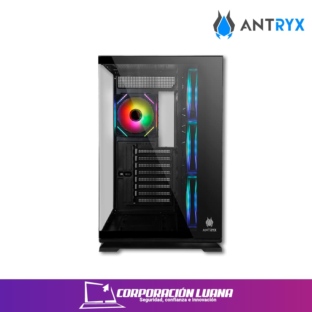 CASE ANTRYX FX 870 PRO INFINITY ( AC-FX870PK ) S/FUENTE | X4 FANES | NEGRO