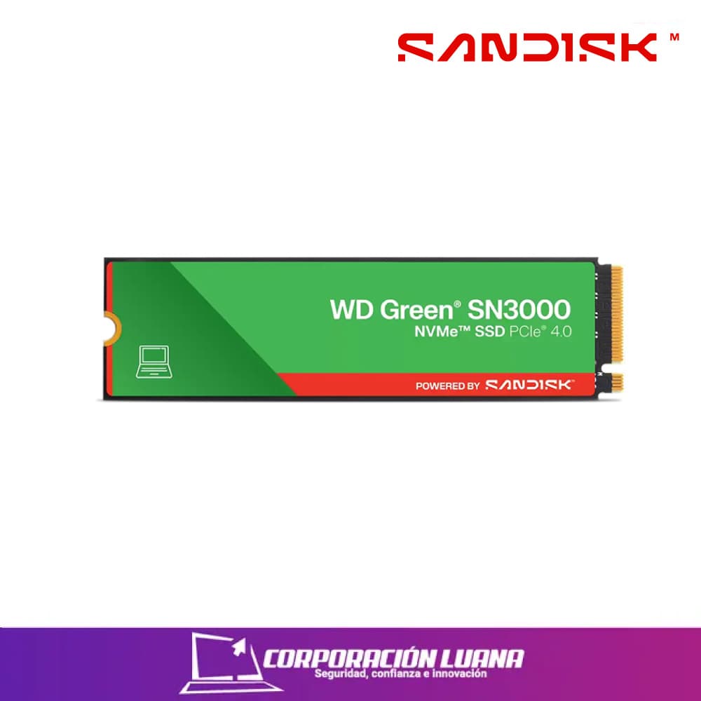 SSD WESTERN DIGITAL NVME SN3000 500GB ( WDS500G4G0E-00CPS0 ) PCIE 4.0 | 5000 MBS LECTURA