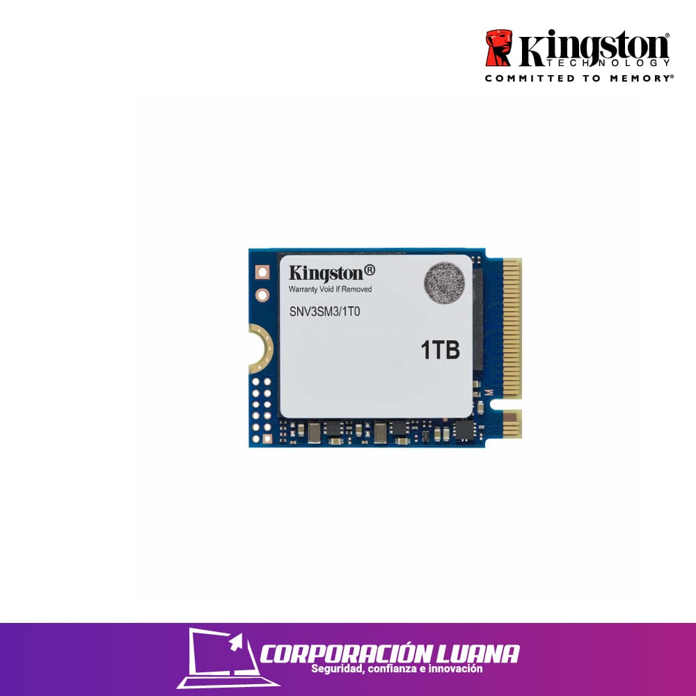 SSD KINGSTON NV3 1TB 2230 ( SNV3SM3/1T0 ) NVME PCIE 4.0 | LECTURA 6000MB - ESCRITURA 4000MB