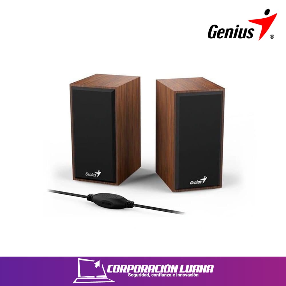 PARLANTE GENIUS SP-HF180 USB POWER 6W PINE WOOD ( 31730029404 )