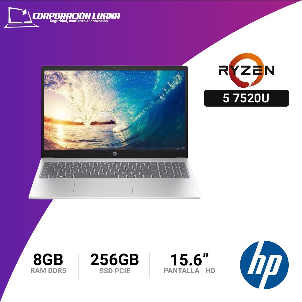 LAPTOP HP AMD RYZEN 5 7520U 15-FC009LA ( 802M9LA#ABM ) RAM 8GB DDR5 | SSD 256GB | 15.6" | VIDEO INTEGRADO | FREE OS