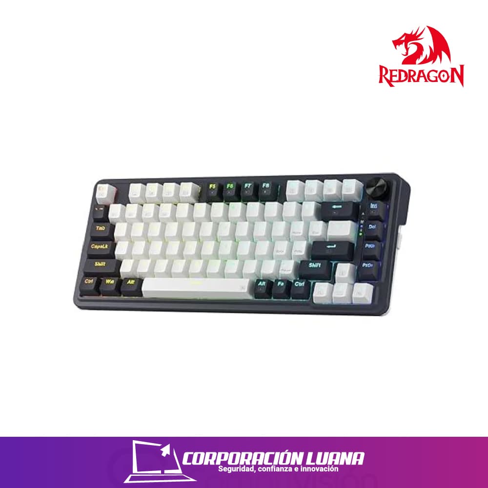 TECLADO REDRAGON UCAL PRO ( K673WB ) BLANCO/NEGRO | INALAMBRICO | USB - C