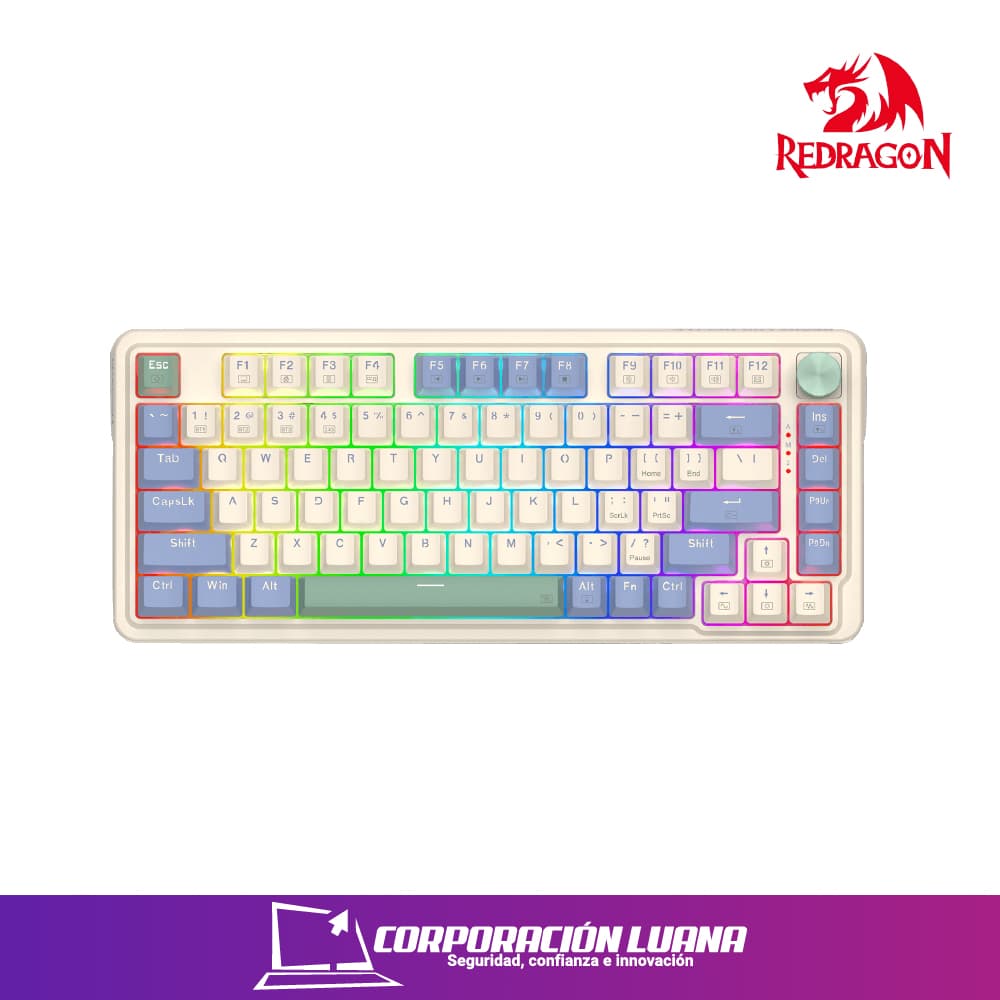TECLADO REDRAGON UCAL PRO ( K673CPG ) PASTEL | INALAMBRICO | USB - C