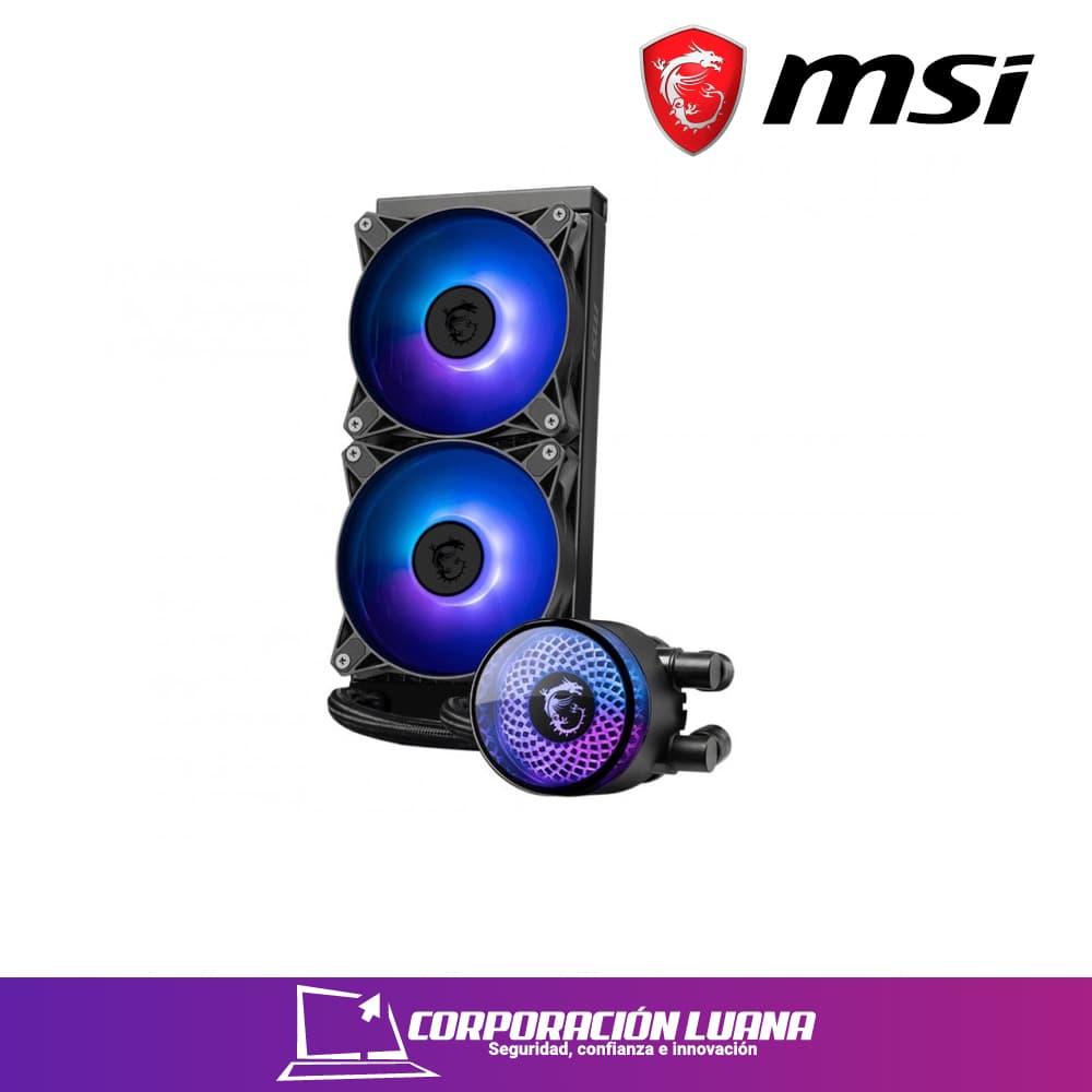 REFRIGERACION LIQUIDA MSI MAG CORELIQUID A12 240 ( ACMSCRLQA12240N ) NEGRO | X2 COOLER | AMD - INTEL