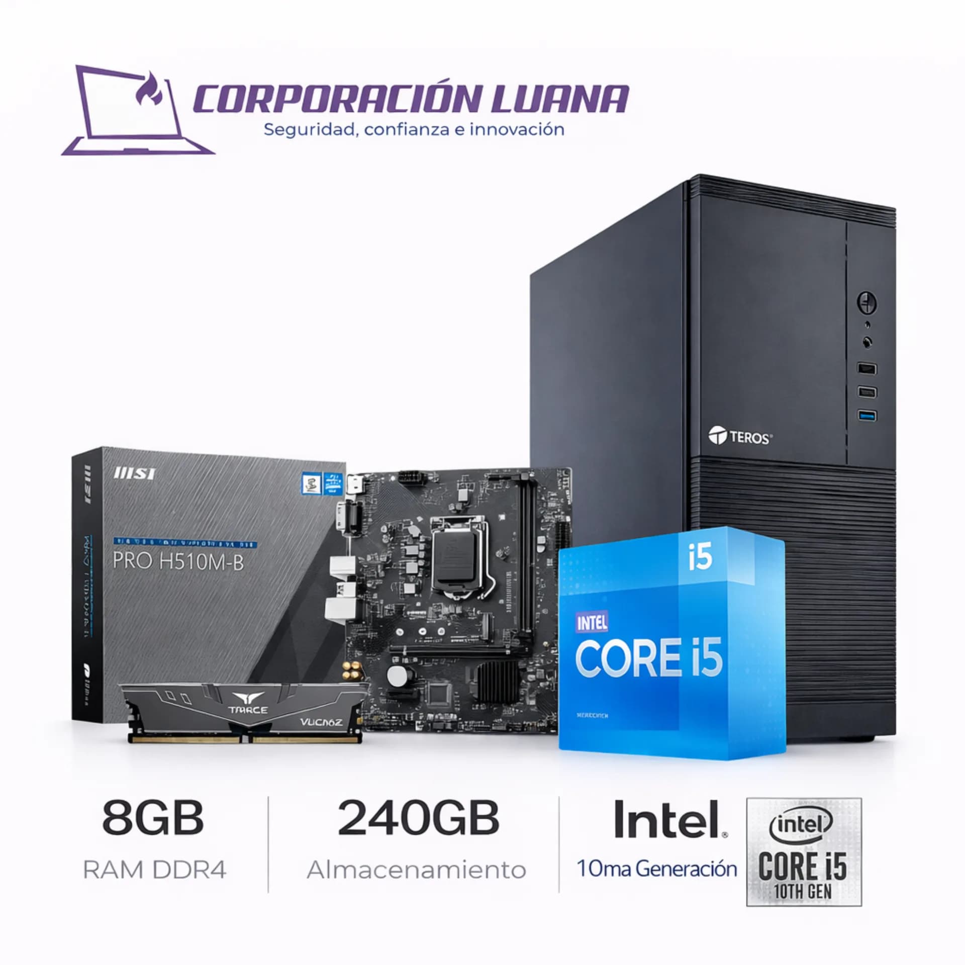 CPU OFICINA CORE I5 LUANA HOME