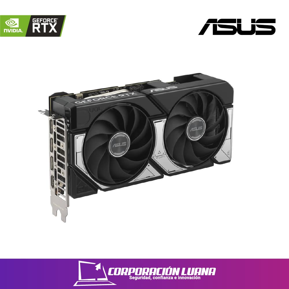 TARJETA DE VIDEO ASUS RTX 5060 DUAL ( DUAL-RTX5060-O8G ) 8GB GDDR7 | DLSS4 | X2 FANES | X3 DP 1 HDMI