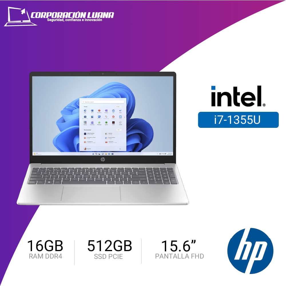 LAPTOP HP 15-FD0276LA INTEL CORE I7 1355U ( B9TZ2LA#ABM ) RAM 16GB DDR4 | SSD 512GB | INTEGRADA | 15.6 FHD | FREE OS | GOLD
