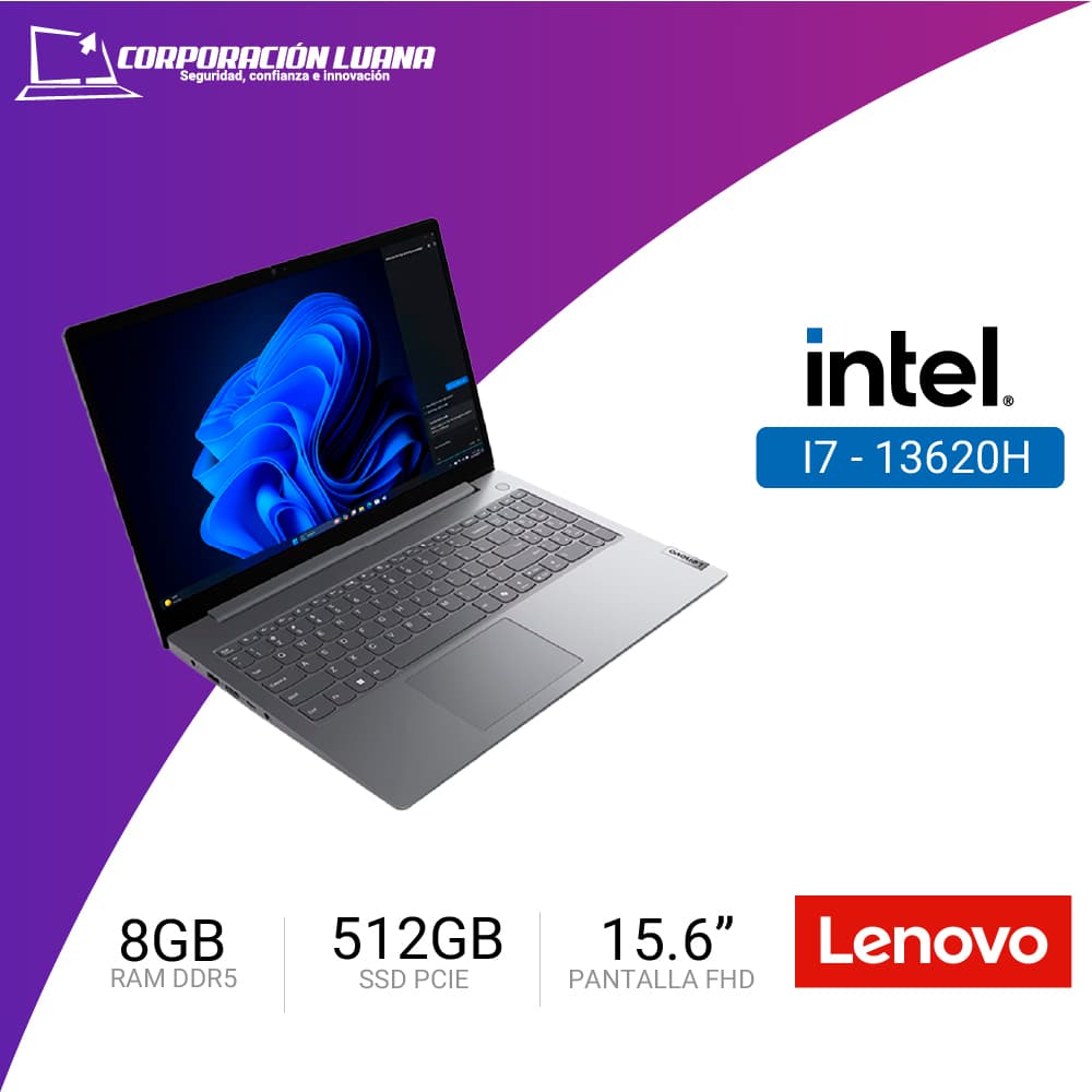 LAPTOP LENOVO V15 G5 IRL INTEL I5 13420H ( 83GW005LLD ) RAM 8GB DDR5 | SSD 512GB | 15.6" FHD | INTEGRADA | FREE OS | LUNA GREY