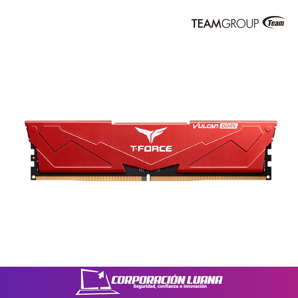 MEMORIA RAM TEAMGROUP T-FORCE VULCAN Z 8GB 5200 MHZ ( FLBD58G5200HC40C01 ) DDR5 | CL40 | ROJA
