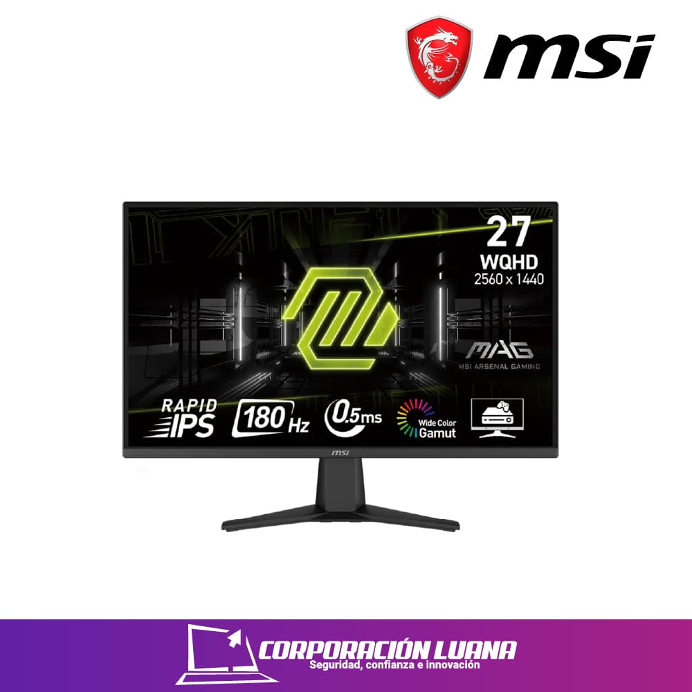 MONITOR MSI 27" MAG 275QF ( MAG-275QF ) IPS | WQHD - 180HZ - 0.5MS | DP - HDMI