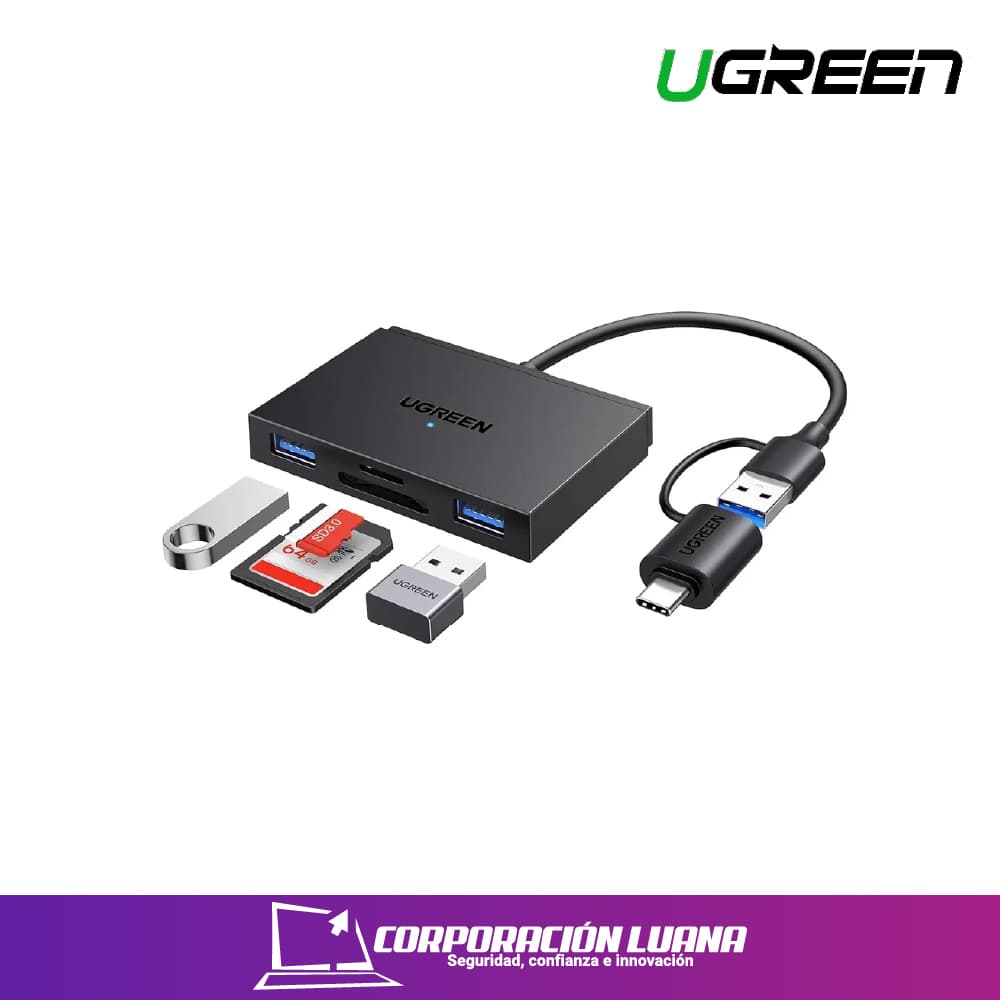 UGREEN 4 IN 1 SD CARD READER ( 45167 ) USB C / USB 3.0